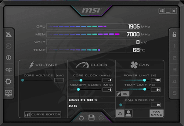 capture écran msi afterburner