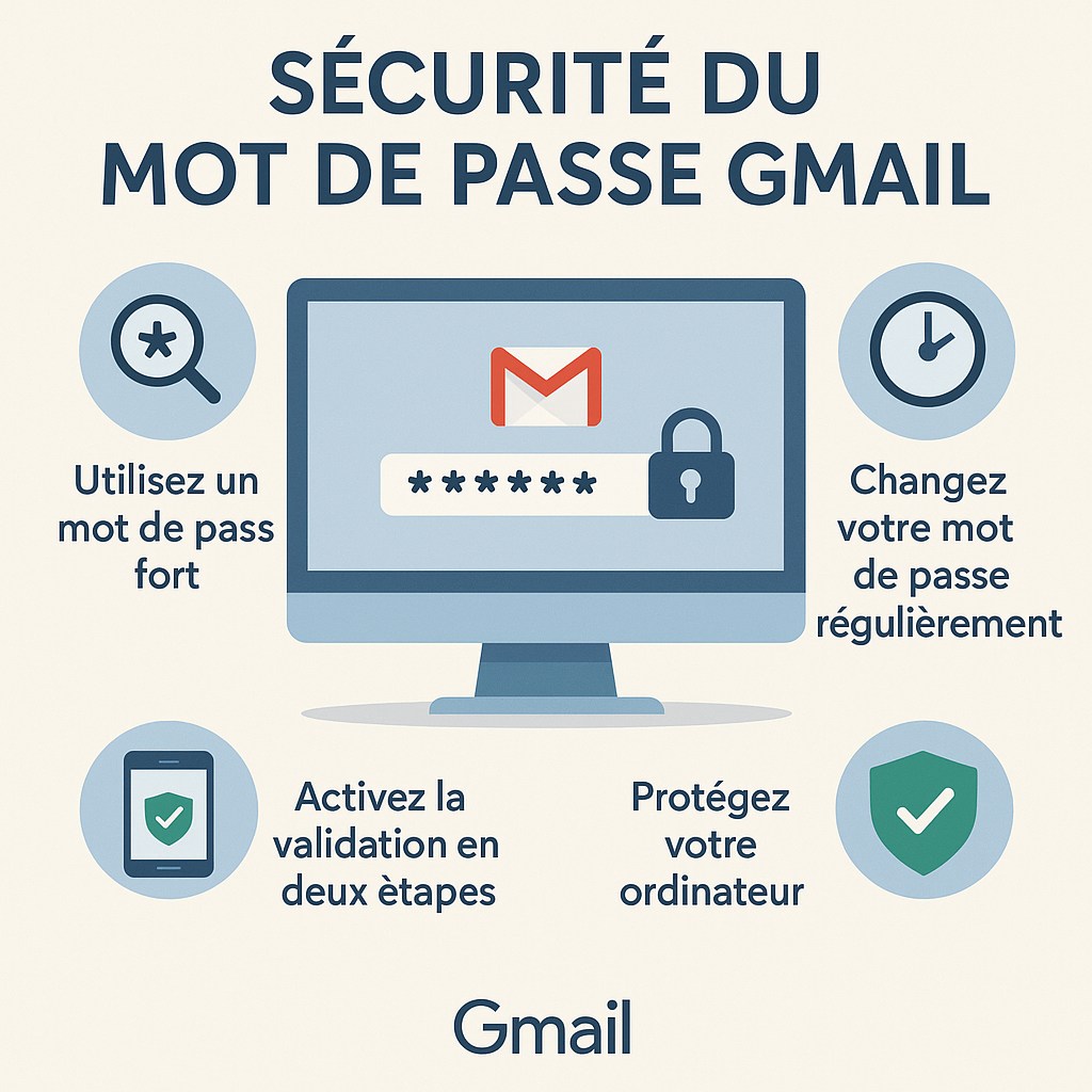 Conseils de sécurité pour créer un mot de passe Gmail fort