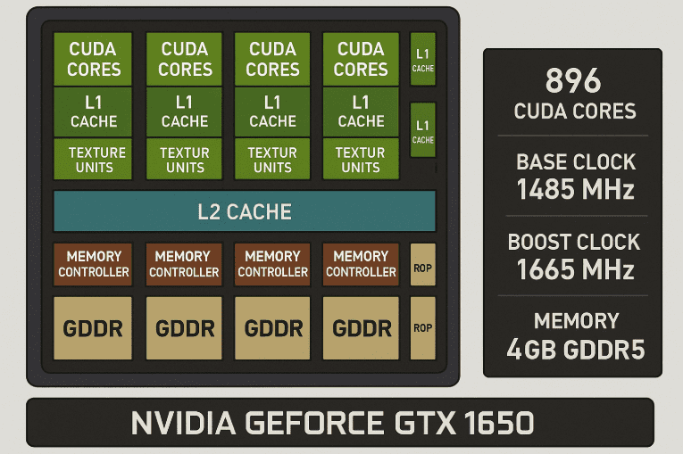 Diagramme technique de l'architecture GTX 1650