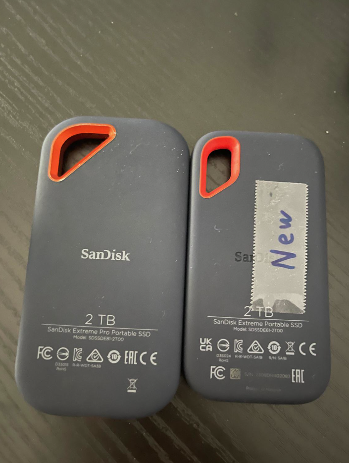 Comparaison de deux modèles de SSD portables SanDisk 2 To : Extreme Pro et Extreme Portable